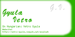 gyula vetro business card